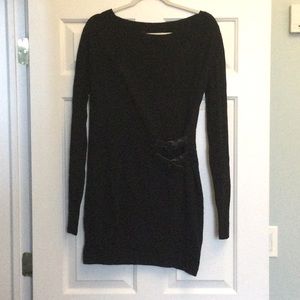 All Saints black cashmere and wool sweater dress.